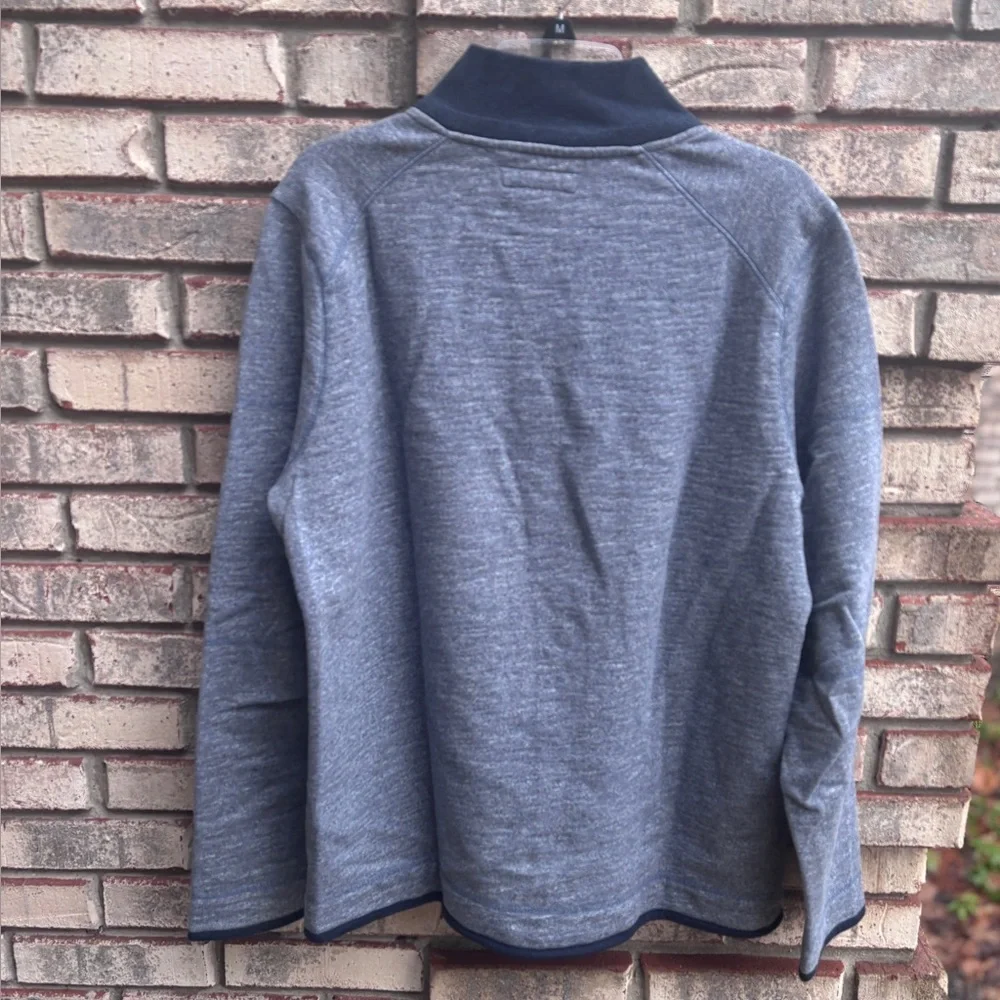 Carbon2Cobalt 1/4 Zip Pullover Mens Marled Casual Sweatshirt Sweater Blue-Gray M - Picture 3 of 8